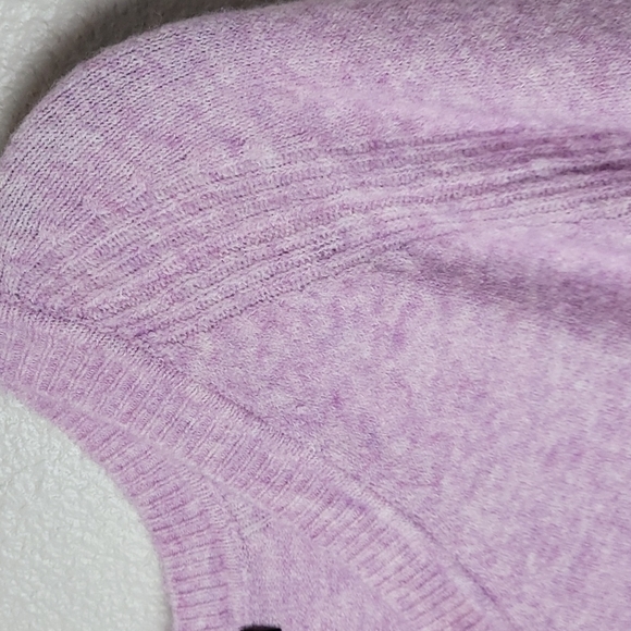 J Crew Supersoft Yarn V-neck Sweater Wool Alpaca Blend Ribbed Hem Hi-Lo Boxy Fit - Picture 6 of 10